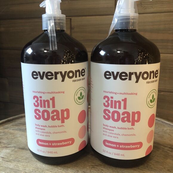 (2) Everyone Soap 3-in-1 - lemon strawberry Scent - 32oz Each